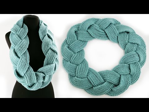 Видео: НЕВЕРОЯТНО 🔥 Снуд – коса 🧣 Snood – Braid 🧣  knitting pattern