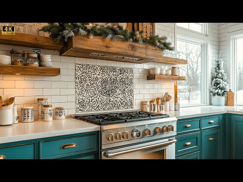 Видео: Уютный зимний стиль BOHO CHIC для маленькой кухни, идеи декора, которые вам понравятся