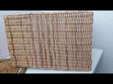 Видео: Плетем легко и просто прямоугольное дно из бумажной лозы