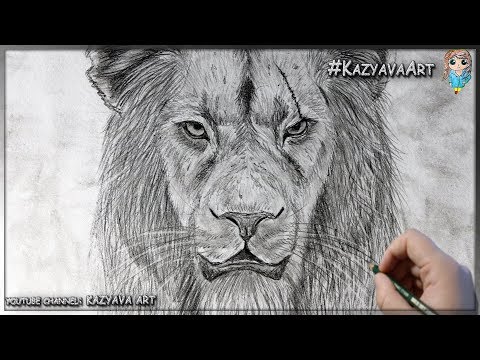 Видео: Как нарисовать льва по имени Шрам карандашом. Король лев 2019 год