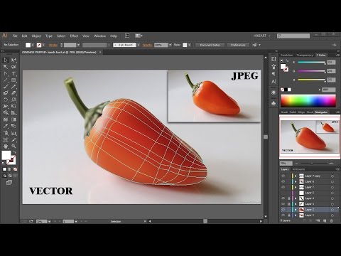 Видео: Инструмент «Сетка» — раскрашивание и затенение — Adobe Illustrator