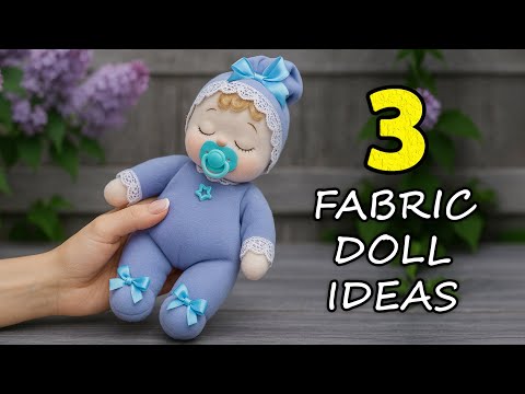 Видео: Они чудесны!🧵3 куклы из ткани, которые можно легко сделать за один вечер✂️Сшить куклу - легко!💖
