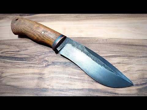 Видео: Нож из стали 9ХС (поперечная ковка)