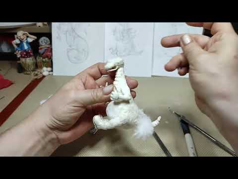 Видео: 🦕🦖Ватная игрушка ДРАКОША КАРАПУЗ.  Урок 6 . Делаем мордочку. Заготовку для стаканчика.