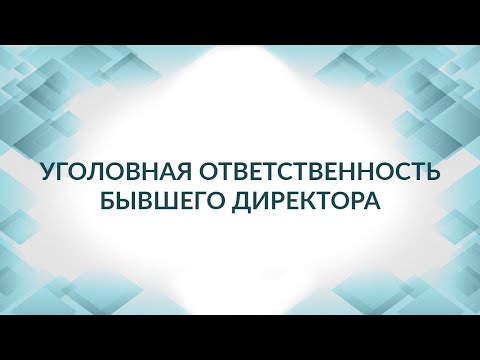 Видео: Ответственность учредителя и руководителя. Советы адвоката.
