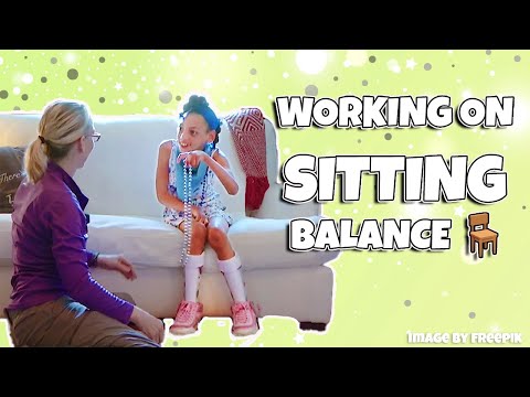 Видео: Развитие равновесия сидя 🪑 | Игра «Дотягиваемся до ожерелья» для детей с церебральным параличом №44