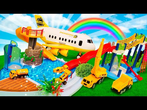 Видео: Машинки помощники строят аквапарк! 🛝🌊 Видео для детей про игрушки