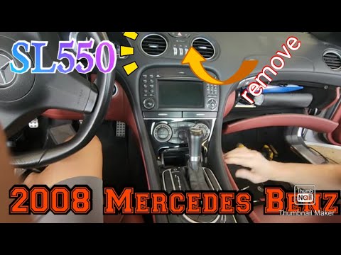 Видео: Mercedes Benz SL550 Как удалить радио Установка модуля Bluetooth isimple Музыка, разговоры