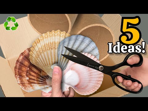 Видео: Превращаем картонные рулоны и ракушки 😱♻️ 5 ГЕНИАЛЬНЫХ идей для переработки, которые вас удивят!