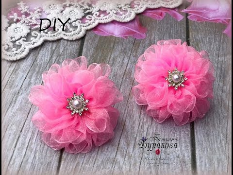 Видео: 🌺 Цветы из органзы 🌺 Резиночки для волос 🌺 Канзаши 🌺 DIY 🌺 Hand мade 🌺 Kanzashi 🌺