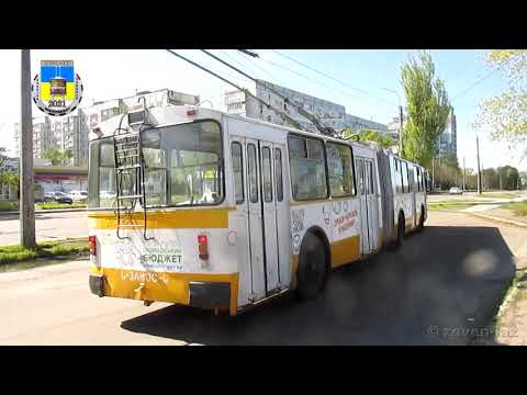 Видео: Черкасский троллейбус- Гармошки (ЗиУ-10), ЗиУ-683Б и ЗиУ-6205 10.05.2021