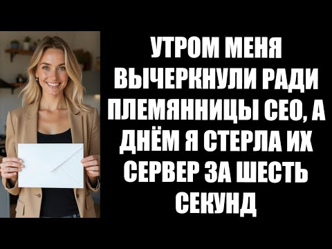 Видео: УТРОМ МЕНЯ ВЫЧЕРКНУЛИ РАДИ ПЛЕМЯННИЦЫ CEO, А ДНЁМ Я СТЕРЛА ИХ СЕРВЕР ЗА ШЕСТЬ СЕКУНД