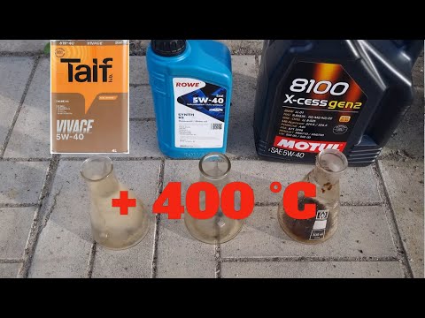 Видео: Жарим 5w40: ROWE Synt RS , TAIF Vivace, Motul 8100 X-CESS GEN2.