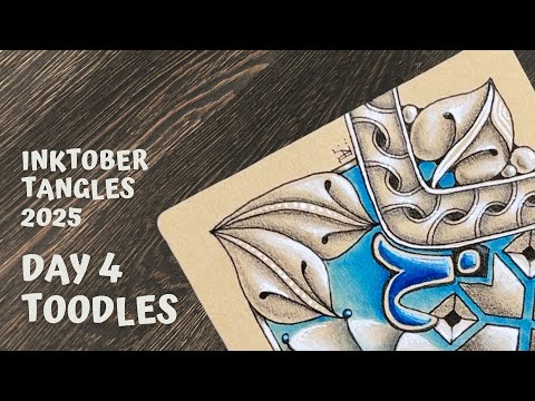 Видео: Inktober Tangles 2025 – День 4 – Тудлс