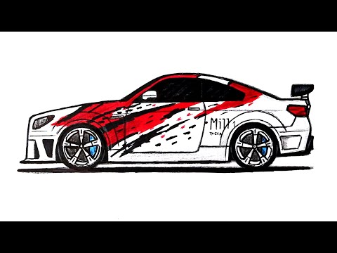 Видео: Как нарисовать гоночную машину