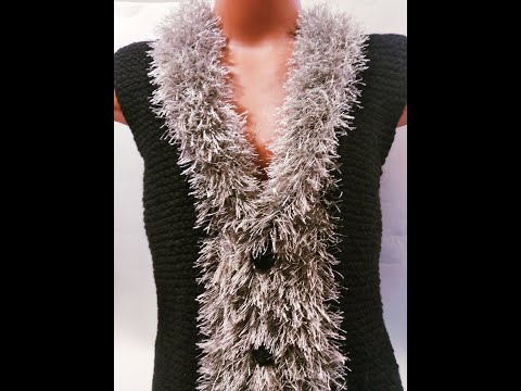 Видео: Жилетка с шалевым воротником очень легко и просто 🌹🌹🌹