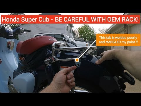 Видео: SUPERCUB: Honda Super Cub C125 2019 года — установка оригинального заднего багажника