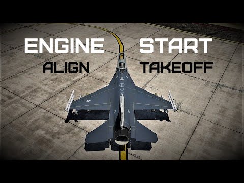 Видео: Старт - Выравнивание - Взлёт | DCS F-16C