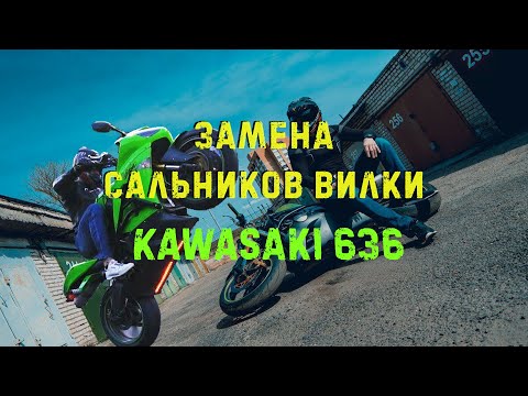 Видео: Замена Сальников Вилки Kawasaki 636 | Гараж Прямые Руки Gordeev