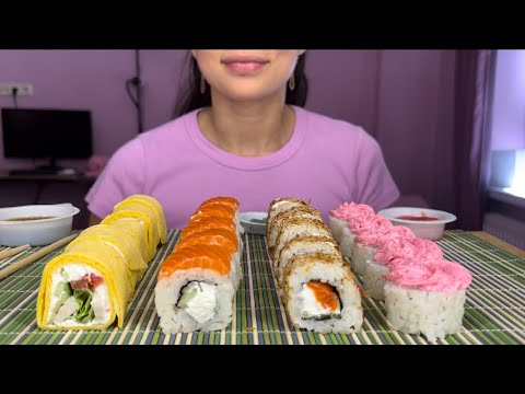 Видео: Мукбанг/ Роллы/ АСМР/ Итинг