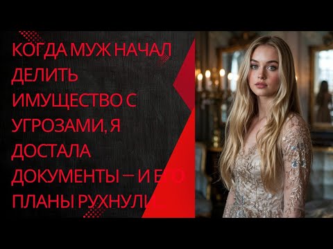 Видео: Когда муж начал делить имущество с угрозами, я достала документы — и его планы рухнули…