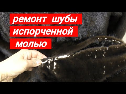 Видео: Реставрация и ремонт шубы испорченного молью  . Шуба 5.