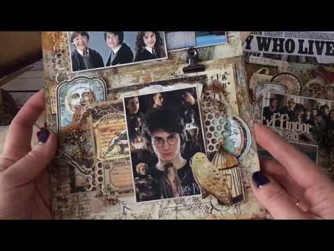 Видео: 1 разворот в альбом -"Волшебный мир Гарри  Поттера"