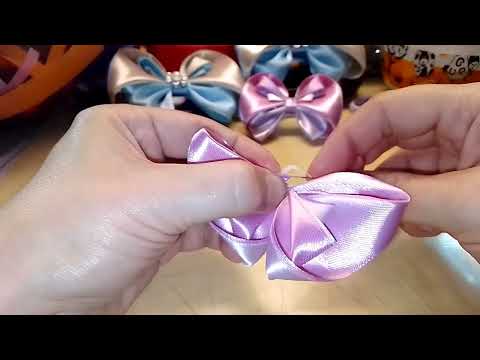 Видео: бантики из атласной ленты 4 см. за основу взяла МК Мироновой Наташи.