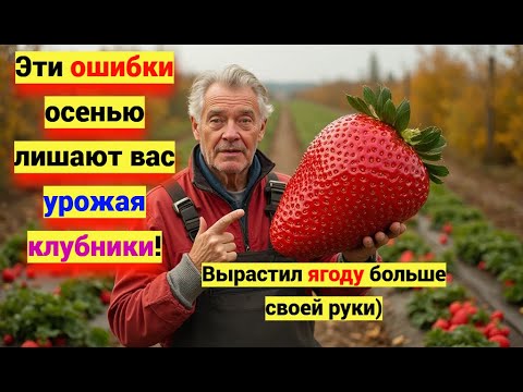 Видео: Ошибки, которые уничтожают урожай клубники осенью. Вырастить такую клубнику проще, чем кажется!