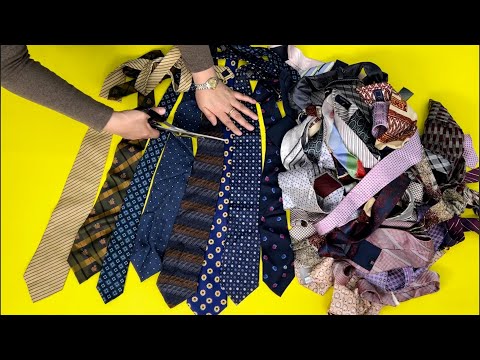 Видео: [DIY] Утилизируйте старые, вышедшие из моды галстуки, чтобы они не пропали даром.