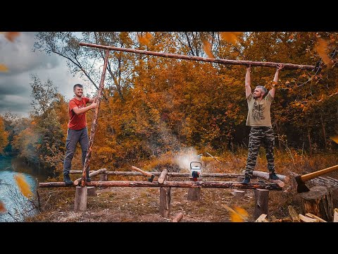 Видео: БАНЯ У РЕКИ | Новый проект | Часть 1