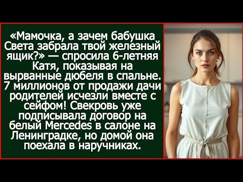 Видео: "Мамочка, а зачем бабушка Света забрала твой сейф с семью миллионами?" Спросила дочь. Я побледнела.