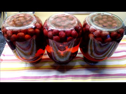 Видео: Вкусно просто и легко!!! Компот из черешни на зиму!!! Без стерилизации.