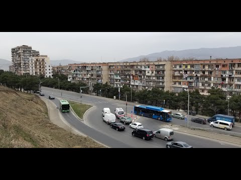 Видео: 17.04.2022 Tbilisi. улица Ниношвили - улица Марджанишвили - Нахаловка - Санзона - Тэмка