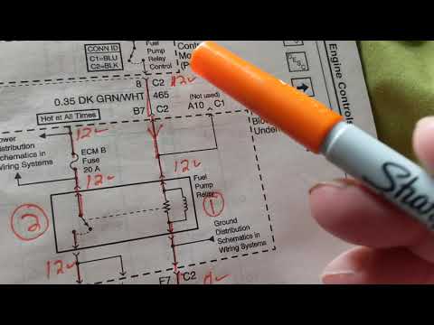 Видео: Проблемы с реле топливного насоса: как диагностировать по схеме электропроводки