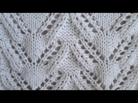 Видео: АЖУРНЫЙ УЗОР СПИЦАМИ