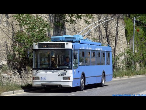 Видео: Севастлполский троллейбус на тролза оптима из памяник кошки до пл.Суворова 18 октября 2021 год