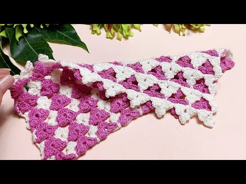 Видео: Новинка !!! Двусторонний , теневой , узор крючком
