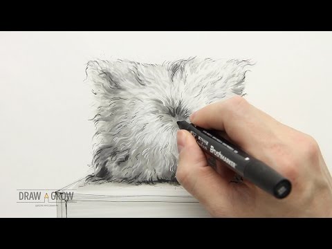 Видео: Скетч подушки из меха