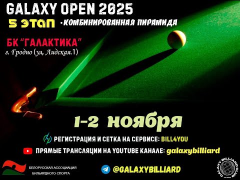 Видео: Лукьянович Е. - Мищенко В. | ФИНАЛ.  Galaxy Open 2025. 5 этап.  Комбинированная пирамида
