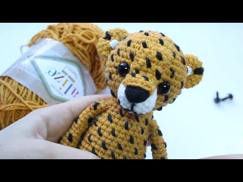 Видео: Вязаная игрушка крючком Гепард - видео Мастер-Класс Амигуруми