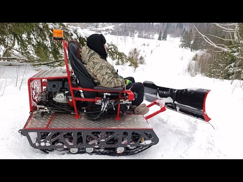 Видео: Самодельный гусеничный трактор снегоход