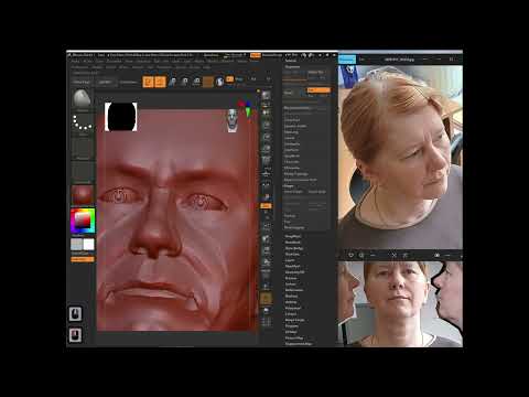 Видео: Скульптинг Головы девушки в программе ZBrush часть 5