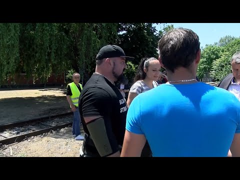 Видео: Пловдивчанинът Мариян Димитров дърпа цял локомотив за рекорд на Гинес