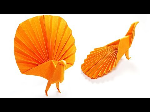 Видео: Origami Peacock (Adolfo Cerceda)  折り紙 Oригами Oριγκάμι 折纸 摺紙 พับ 종이접기