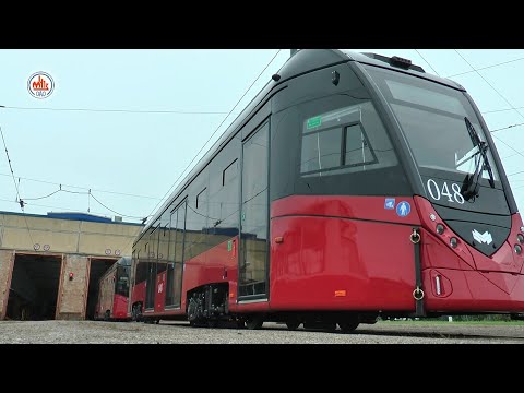 Видео: Новые трамваи прибыли в Мозырь