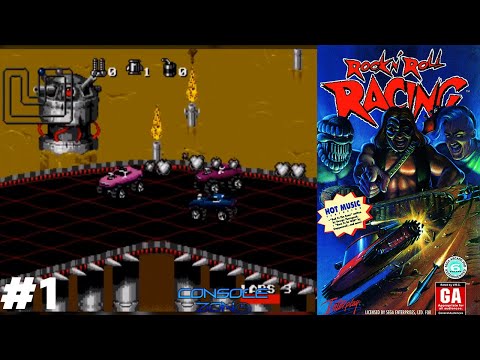 Видео: Rock n' Roll Racing Hack v15 (Гонки под Рок'н'Ролл) - 1 часть прохождения игры (Sega Mega Drive)