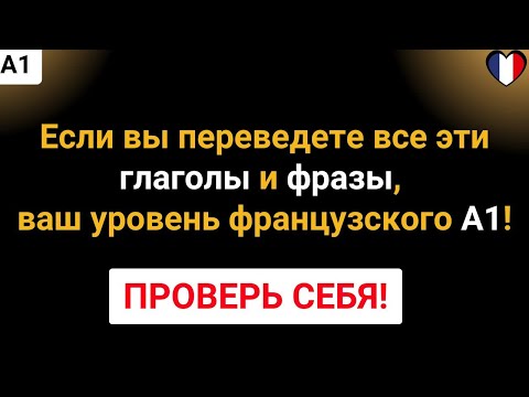 Видео: Сможете перевести эти фразы? Проверьте, ваш ли уровень французского на 100% соответствует А1! 🇫🇷
