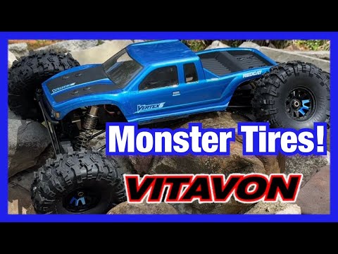 Видео: Redcat Vertex на шинах MONSTER VITAVON!