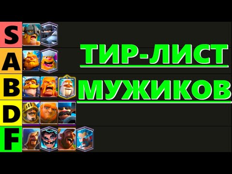 Видео: ТИР-ЛИСТ МУЖИКОВ / CLASH ROYALE